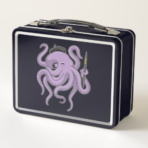 Lunch Box Peinture Octopus Peinture brosse