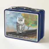 Lunch Box Peinture saisonnière de la Chouette dans la nature (Dos)