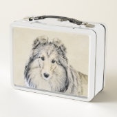 Lunch Box Peinture Shetland Sheepdog - Jolie art original ch (Dos)