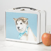 Lunch Box Peinture Sibérienne Husky Puppy - Art Chien origin (En situation)