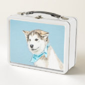 Lunch Box Peinture Sibérienne Husky Puppy - Art Chien origin (Devant)