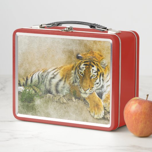 Lunch Box Peinture sur tigre (En situation)