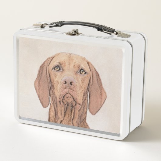 Lunch Box Peinture Vizsla - Joli art original chien (Devant)