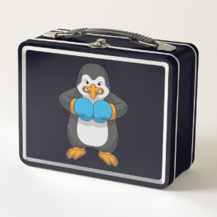 Lunch Box Penguin at Boxing with Boxing Gloves