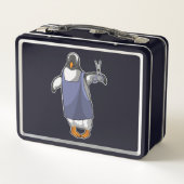 Lunch Box Penguin coiffeur avec ciseaux (Dos)