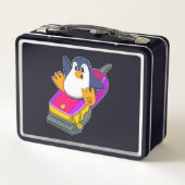 Lunch Box Penguin comme coiffeur avec Razor (Dos)