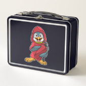 Lunch Box Penguin comme pompier avec Extinguisher (Devant)