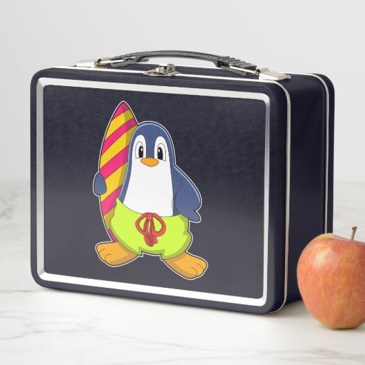 Lunch Box Penguin comme surfer avec Surfer (En situation)