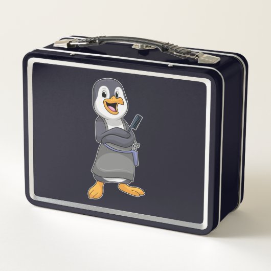 Lunch Box Penguin en coiffure avec peigne (Dos)