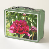 Lunch Box Peonées de velours de Maron foncé (Dos)