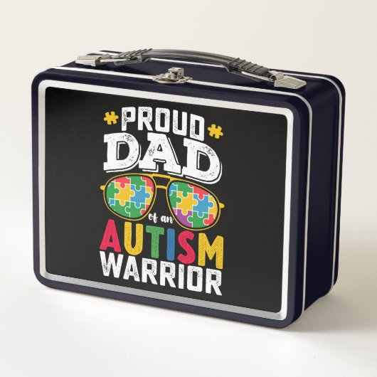 Lunch Box Père Fière D'Une Famille De Guerriers Autistes (Devant)