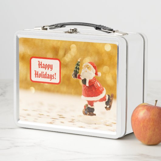 Lunch Box Père Noël de patinage agréable (En situation)