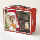 Lunch Box Père Noël est pris avec un biscuit ! (Devant)