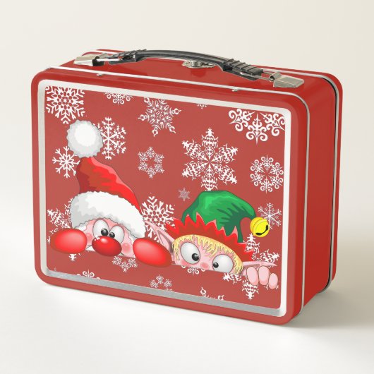 Lunch Box Père Noël et Elf Cute et drôle Caractères Pékin (Dos)