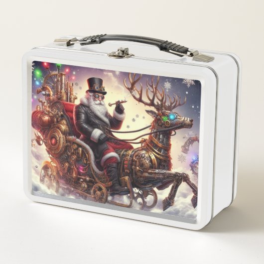 Lunch Box Père Noël/Reindeer steampunk Noël/hiver (Devant)