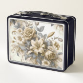Lunch Box Perfection florale Jaune antique (Dos)