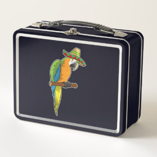 Lunch Box Perroquet avec casquette de paille