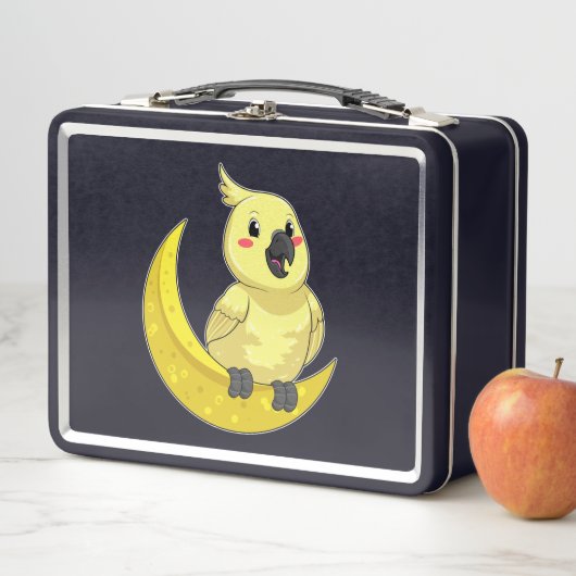 Lunch Box Perroquet avec lune (En situation)