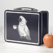 Lunch Box Perroquet avec tasse de café (En situation)