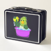 Lunch Box Perroquet dans la baignoire avec canard (Dos)