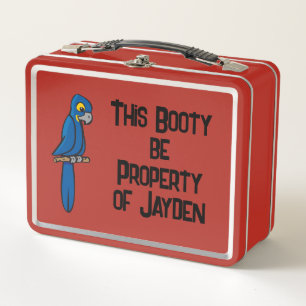 Lunch Box Perroquet Pirate Ahoy Matelot Dessin Animé, Oiseau