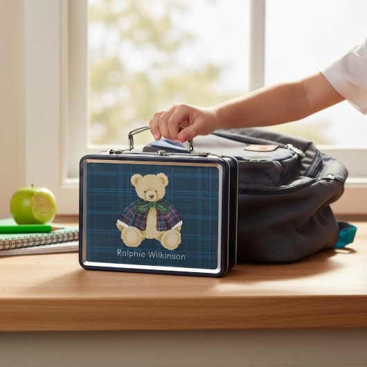 Lunch Box personalized Bear cute modern