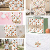 Lunch Box Personalized Cute baby Fox woodland keepsake