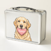 Lunch Box Personalized Cute Dog with Heart (Dos)