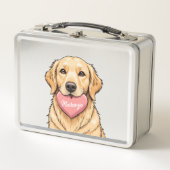 Lunch Box Personalized Cute Dog with Heart (Devant)