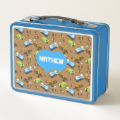 Lunch Box Personalized Kids Construction Vehicles  (Dos)
