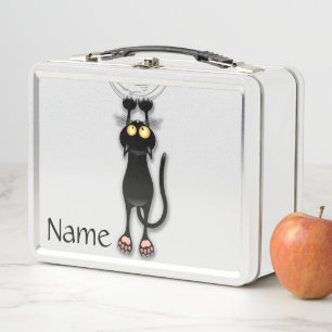 Lunch Box Personnage de chat drôle qui gratte le tissu