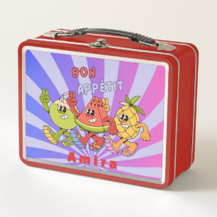 Lunch Box Personnage de fruit d'été style rétro - Amoureux d