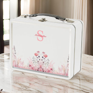 Lunch Box Personnalisé Élégant Floral Minimaliste Cute Girly