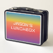 Lunch Box Personnalisé Rainbow Ombre (Dos)