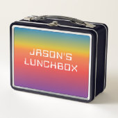 Lunch Box Personnalisé Rainbow Ombre (Devant)