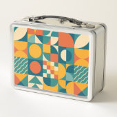 Lunch Box Personnalisé Retro géométrique coloré (Dos)