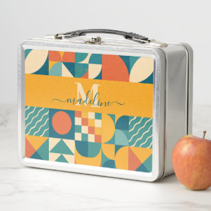 Lunch Box Personnalisé Retro géométrique coloré
