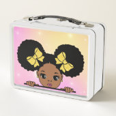 Lunch Box Personnalisée Puff Hair fille bébé (Dos)