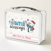Lunch Box Personnaliser des Bénédictions d'hiver (Devant)