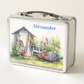 Lunch Box Personnaliser le nom de l'enfant Pierre le lapin (Dos)