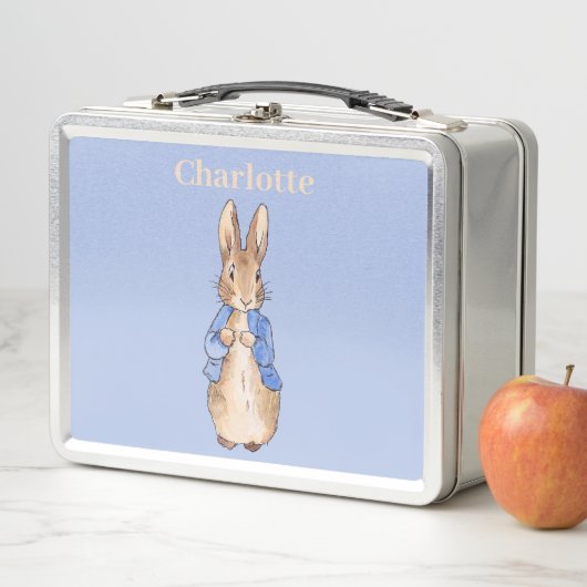 Lunch Box Personnaliser le nom de l'enfant Pierre le lapin (En situation)