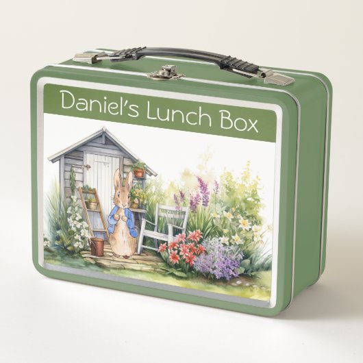 Lunch Box Personnaliser le nom de l'enfant Pierre le lapin (Devant)