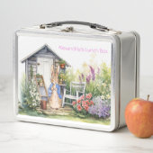 Lunch Box Personnaliser le nom de l'enfant Pierre le lapin (En situation)