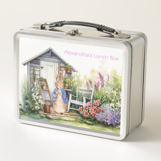 Lunch Box Personnaliser le nom de l'enfant Pierre le lapin (Devant)