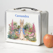 Lunch Box Personnaliser le nom de l'enfant Pierre le lapin (En situation)