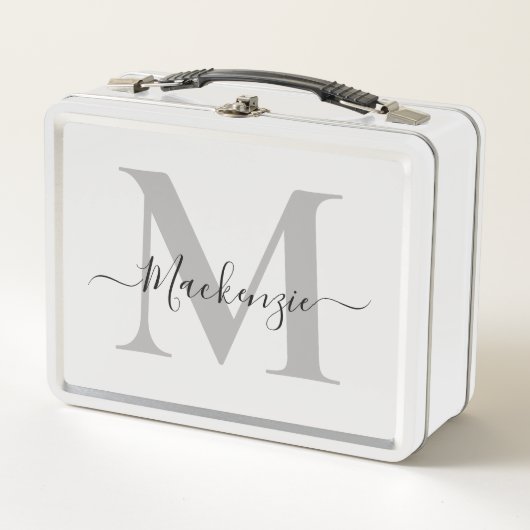 Lunch Box Personnaliser le nom initial du monogramme (Devant)