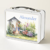 Lunch Box Personnaliser Nom de l'enfant Pierre le jardin du  (Dos)