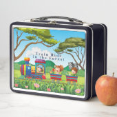 Lunch Box Personnalisez Cartoon Style Train Ride en Forêt (En situation)