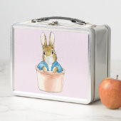 Lunch Box Peter le lapin en pot plante soufflant la gomme bl (En situation)