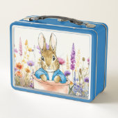 Lunch Box Peter the Rabbit Sitting in Pot Plant    (Dos)
